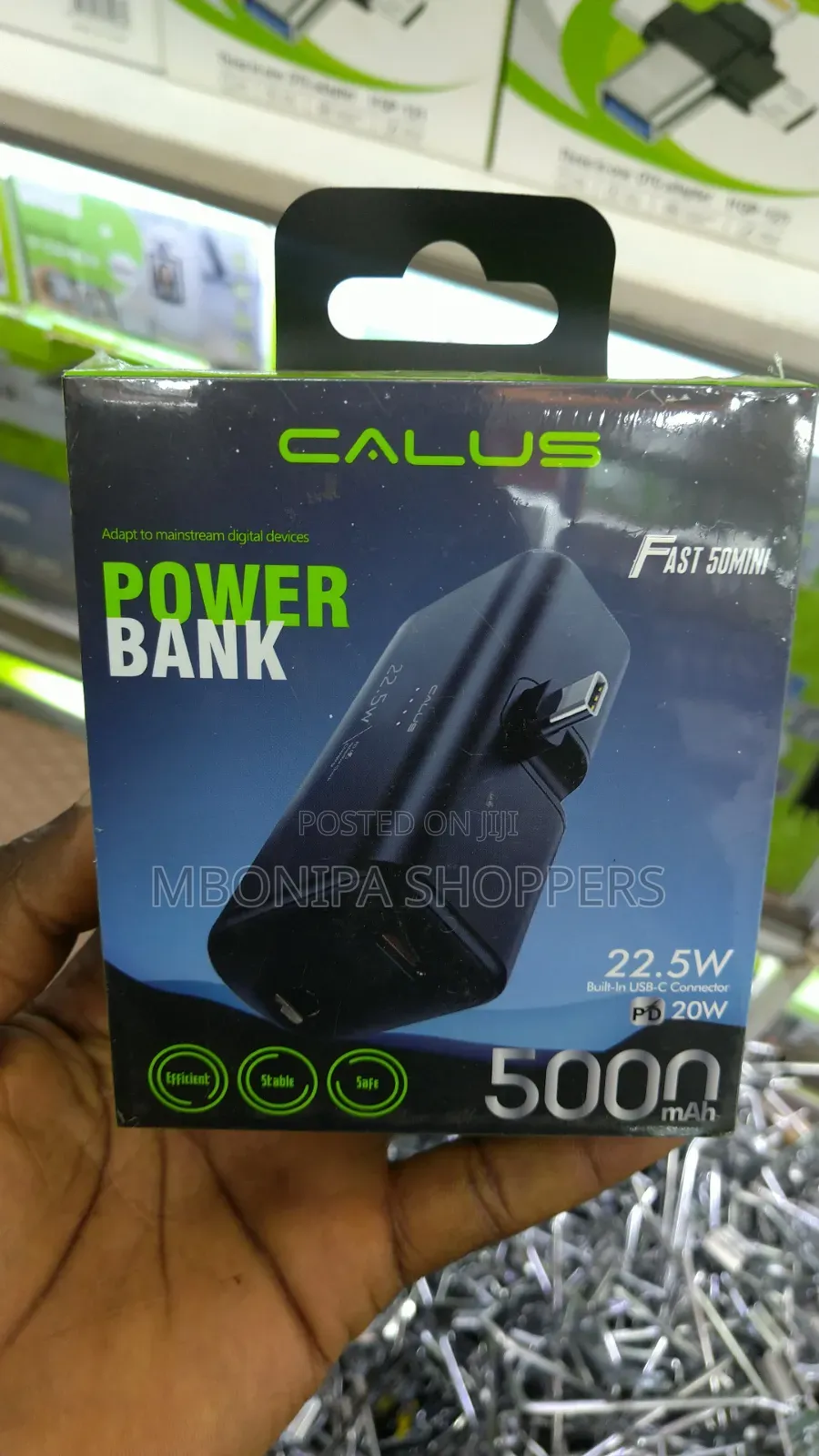 CALUS Mini Power Bank 5000mAh Built-in Lightning or Type-C