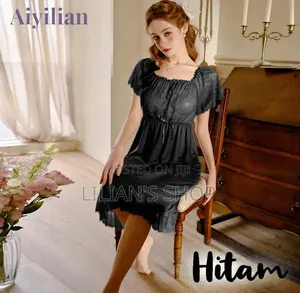 Vintage-Style Lace Babydoll Nightgown