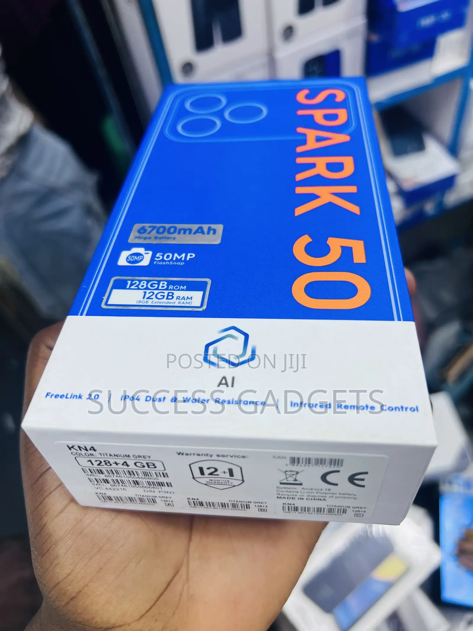 New Tecno Spark 50 128 GB Black