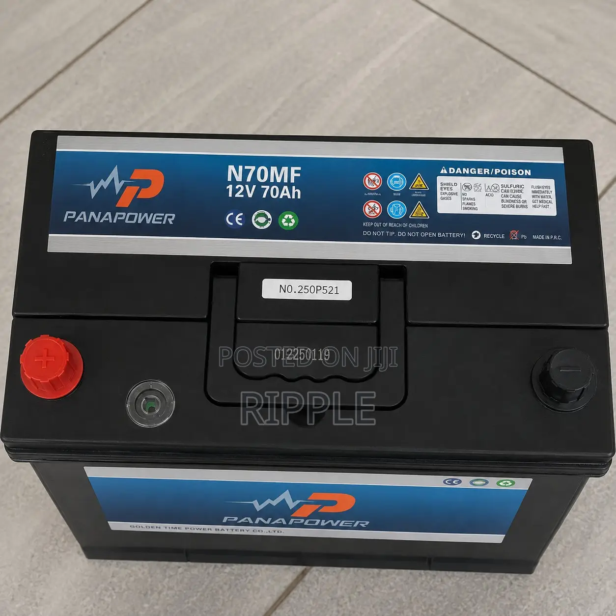70Ah Panapower N70MF Maintenance Free Car Battery 12V