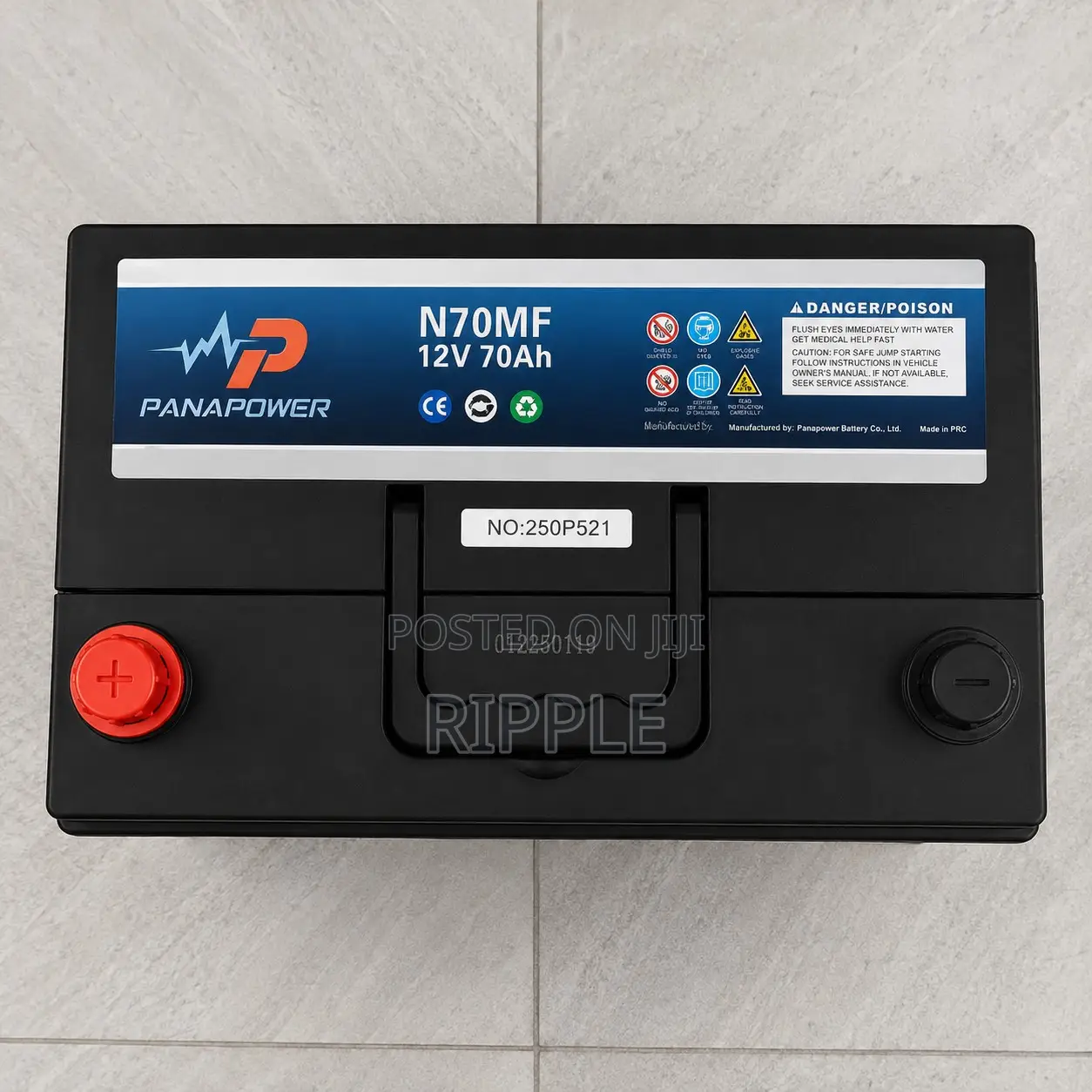 70Ah Panapower N70MF Maintenance Free Car Battery 12V