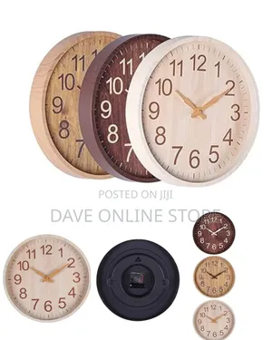 12-Inch Minimalist Wooden Wall Clock