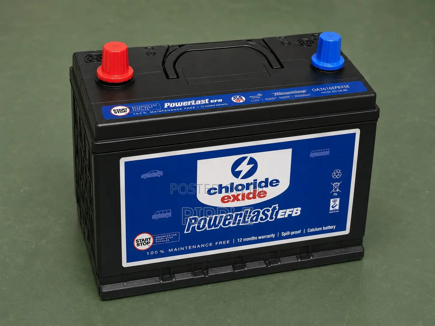 80Ah Chloride Exide PowerLast N70MF EFB 600CCA Start-Stop Battery 12V