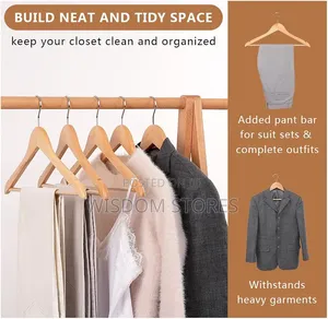 Wooden Hangers 12 Pack