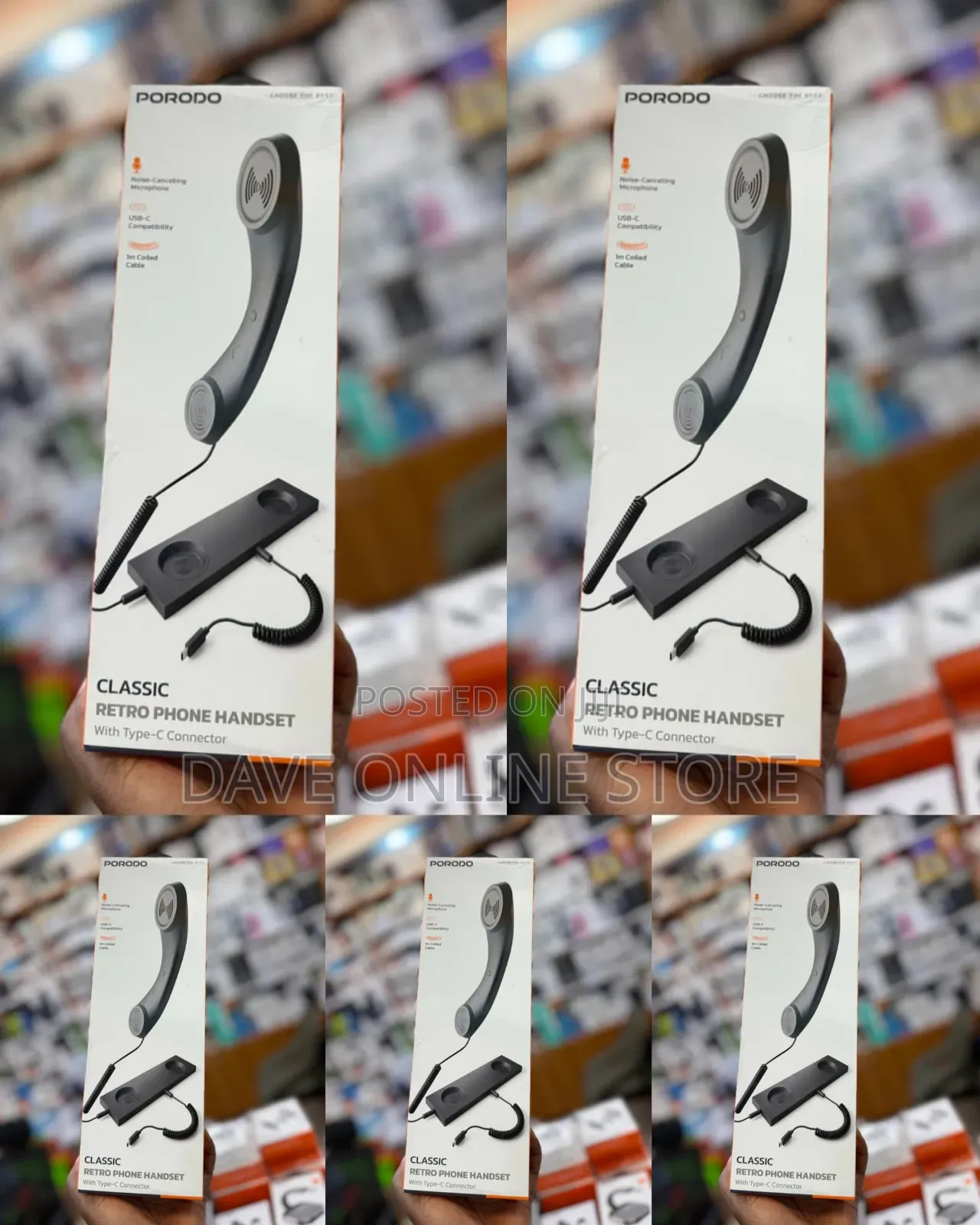 Porodo Classic Retro Phone Handset