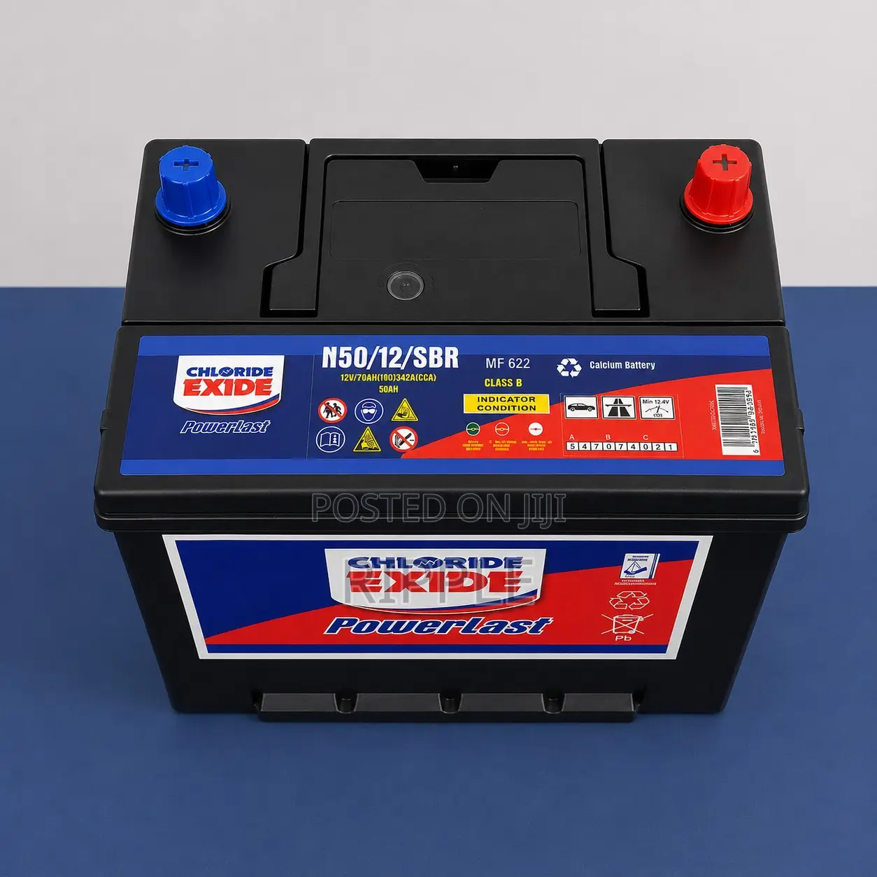 50Ah Chloride Exide PowerLast N50 Maintenance Free Car Battery 12V