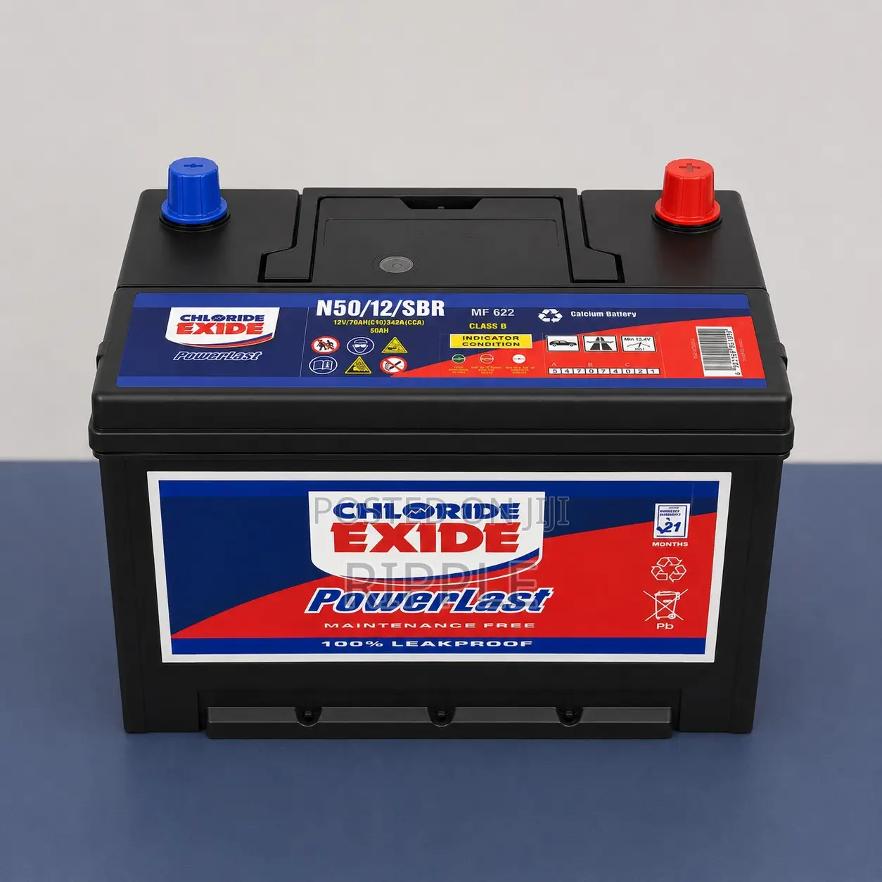 50Ah Chloride Exide PowerLast N50 Maintenance Free Car Battery 12V