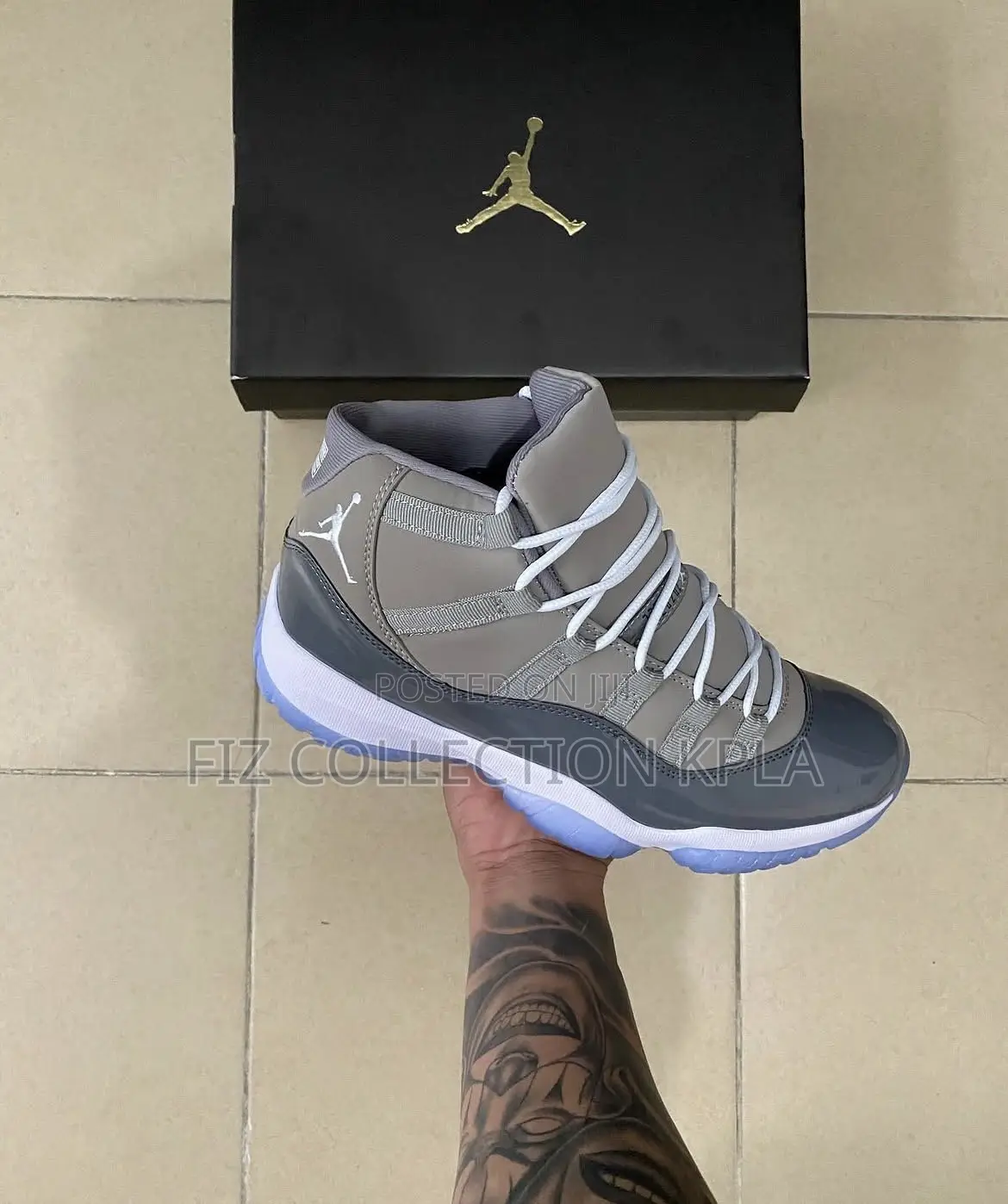 Jordan 11 Cool Grey – Classic Grey Patent Leather Sneakers