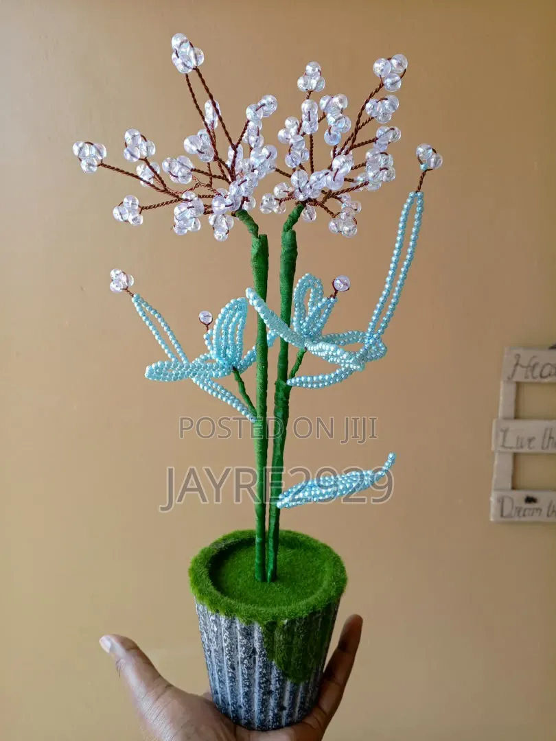 Beautiful Beaded Flowers for Home and Office Decor.