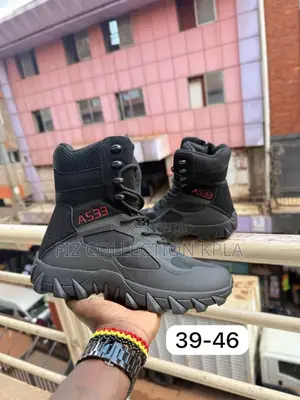 AS33 Men’s Black Tactical Heavy-Duty Hiking Boots