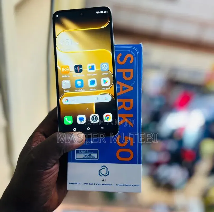 New Tecno Spark 50 128 GB Gray