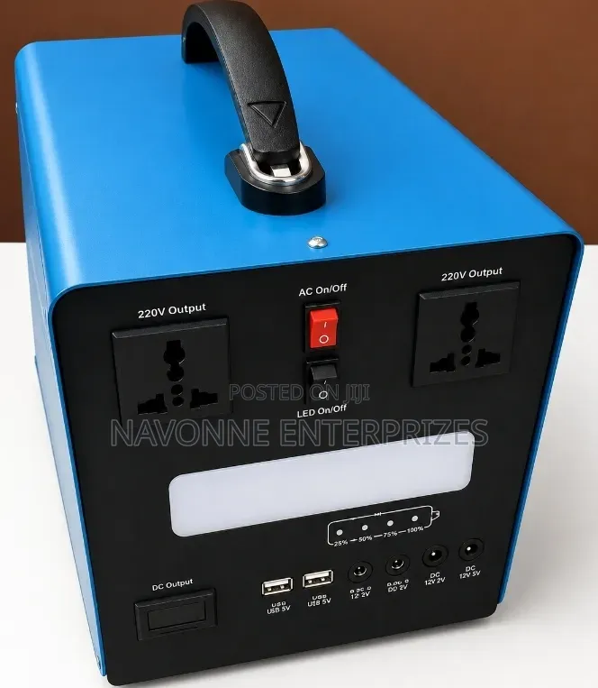 500W Portable Solar Power Kit Emergency Power Bank | Outlet & Dual USB