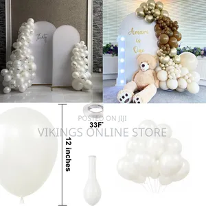 12 Inch
White Ivory 100 Pieces Matte Balloons for Wedding Bridal Showe