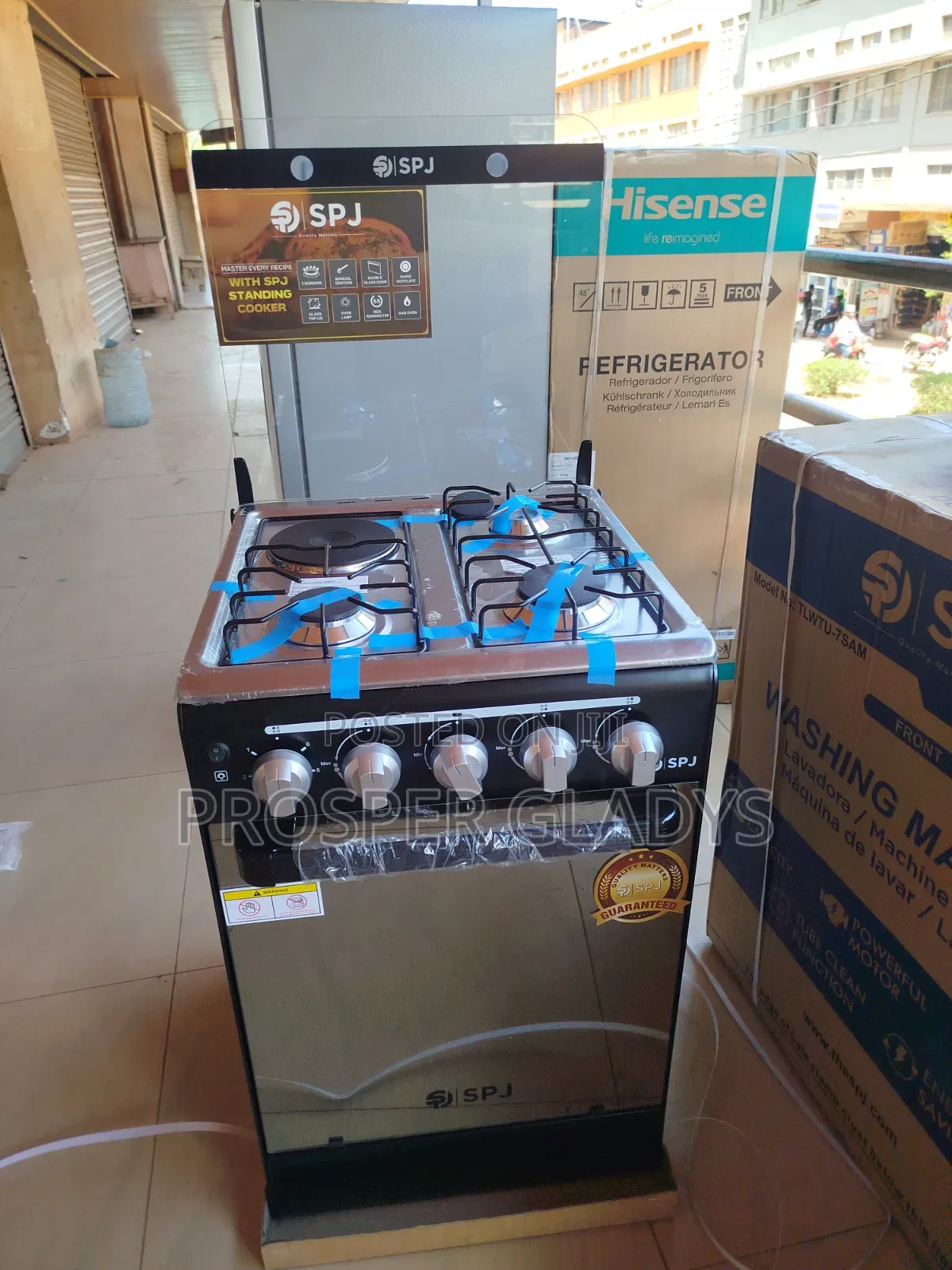 SPJ Gas Cooker 3 Gas and 1 Electric