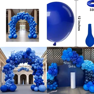 12 Inch Blue 100 Pieces Matte Balloons for Birthday Wedding Baby