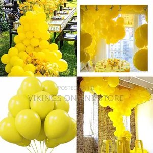 12 Inch,100 Pieces Round  Yellow Balloons for Birthday Wedding Baby
