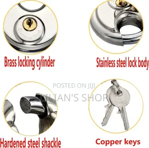 Heavy Duty Disc Locks With Hardened Steel Shackle