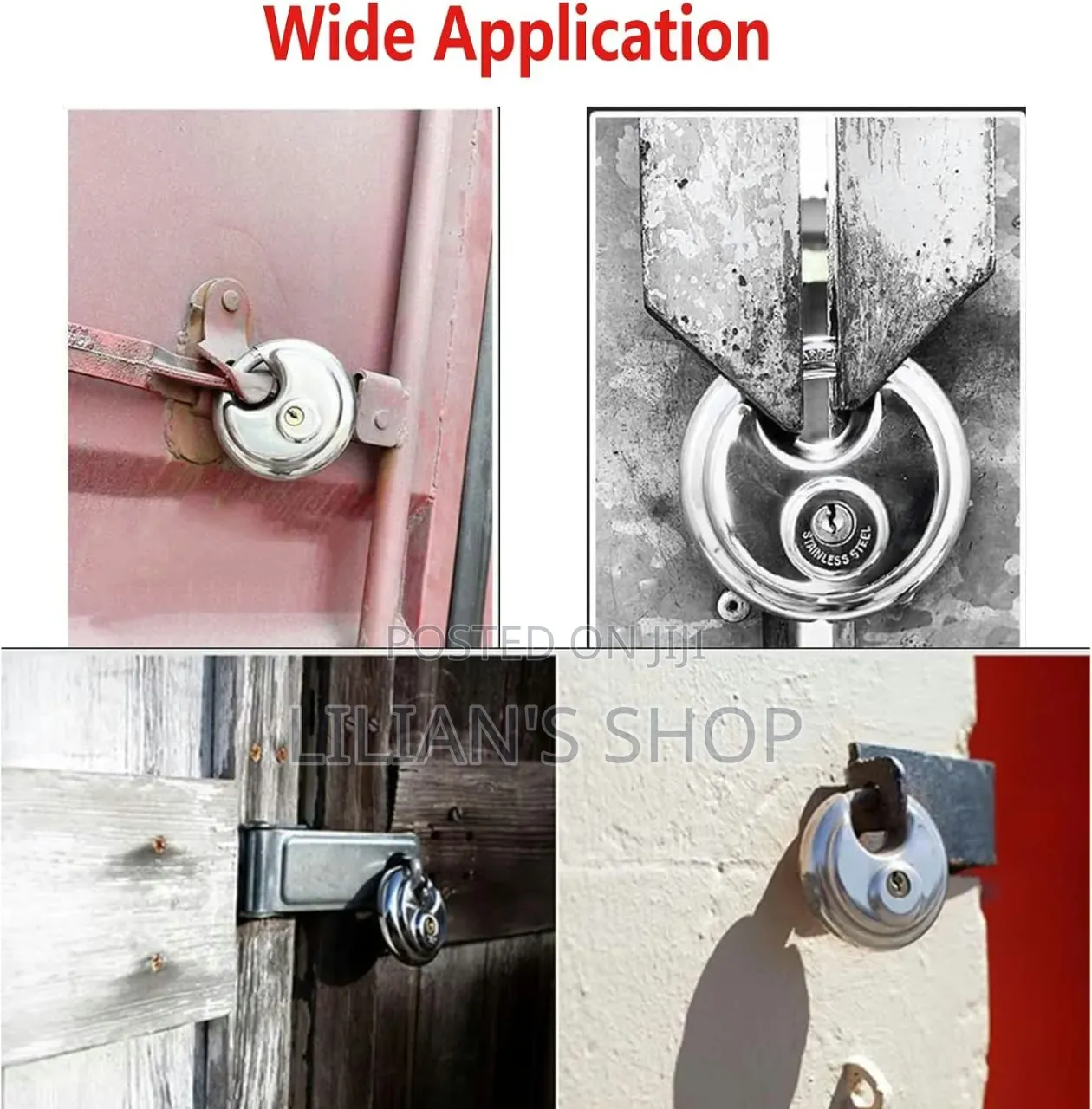 Heavy Duty Disc Locks With Hardened Steel Shackle