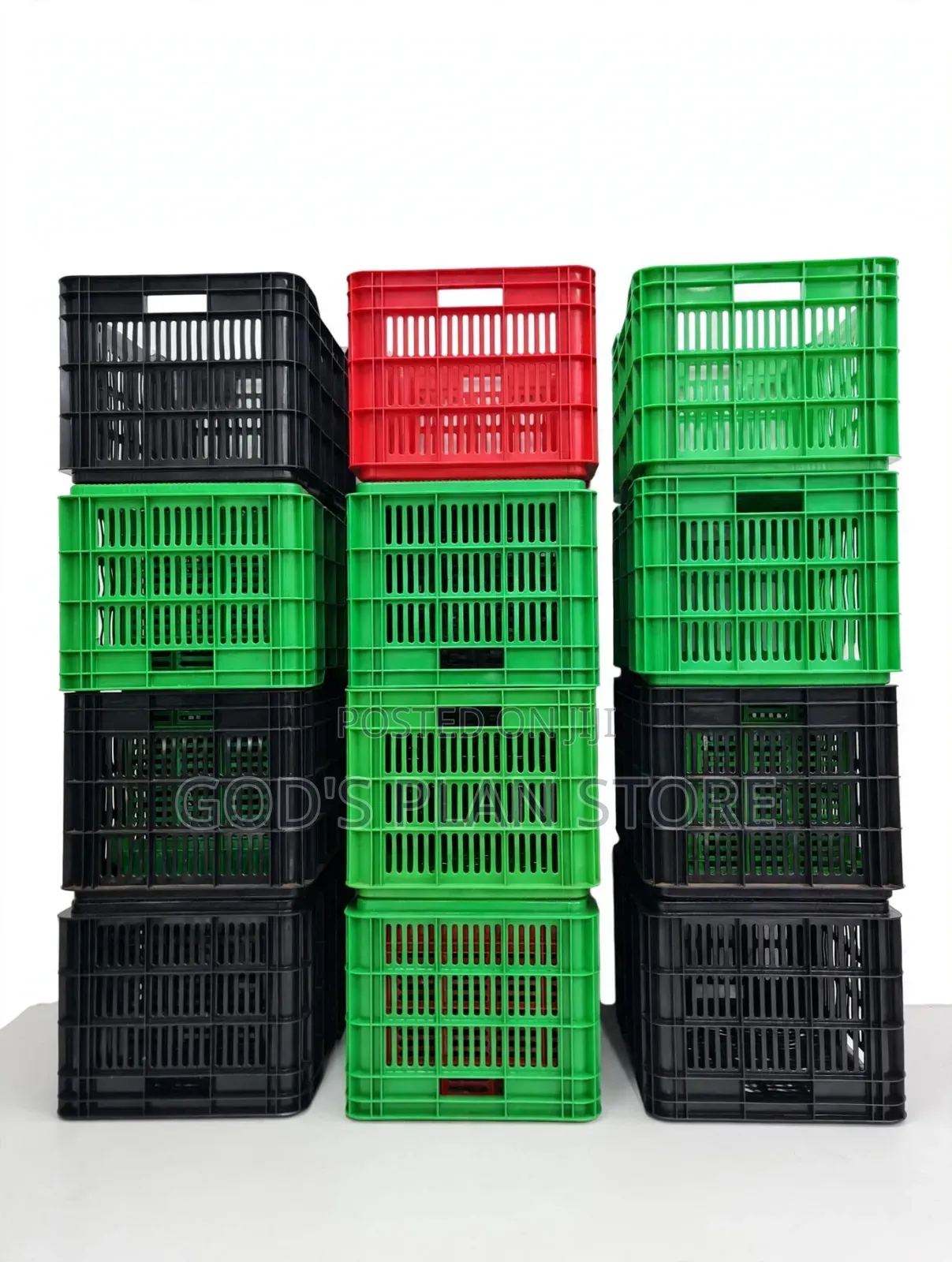 Storage Crates/Fruits Crates/Black, Red,green