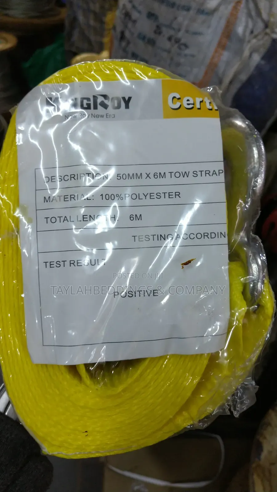 Tow Rope Nylon Tow Rope, With 2 Safety D-Ring Hooks
