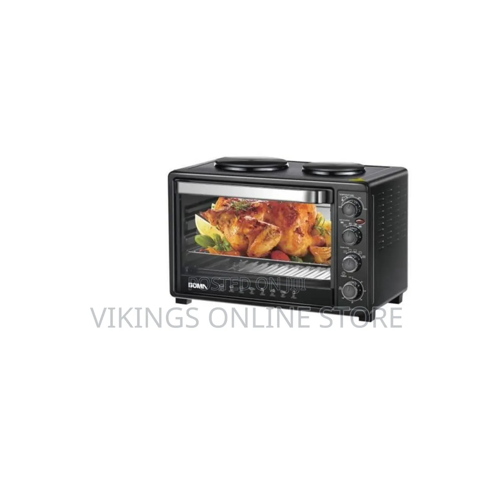 Electric Grill Oven Cooker With Double Hot Plates 50L