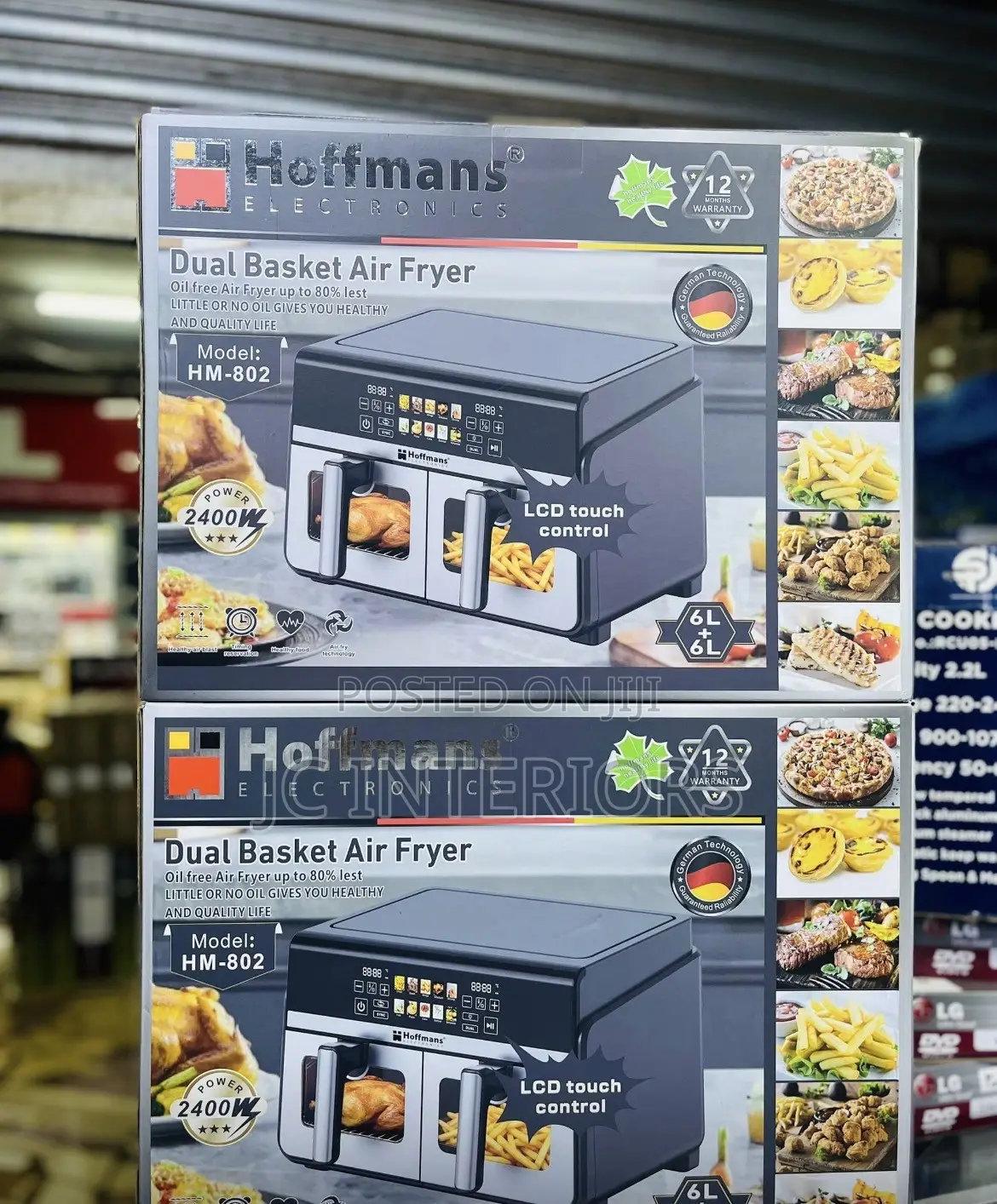 Hoffmann Electronic Air Fryer & Dual Basket Air Fryer