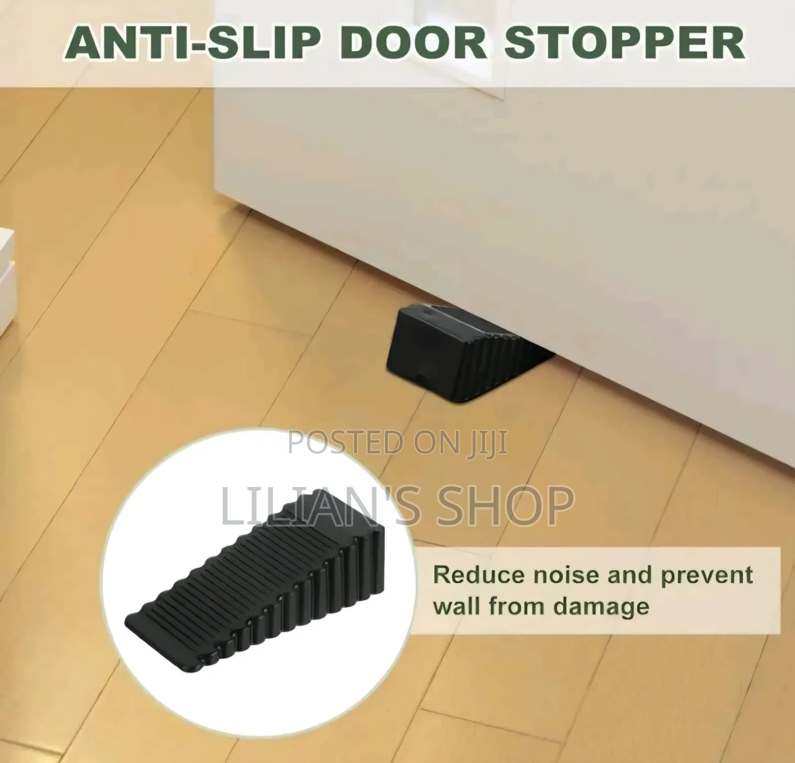 1Pcs Pink Silicone Door Stopper