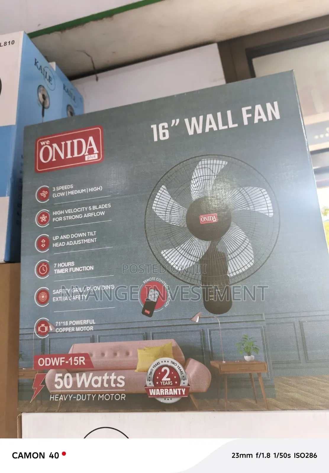 Onida Wall Fan With Remote