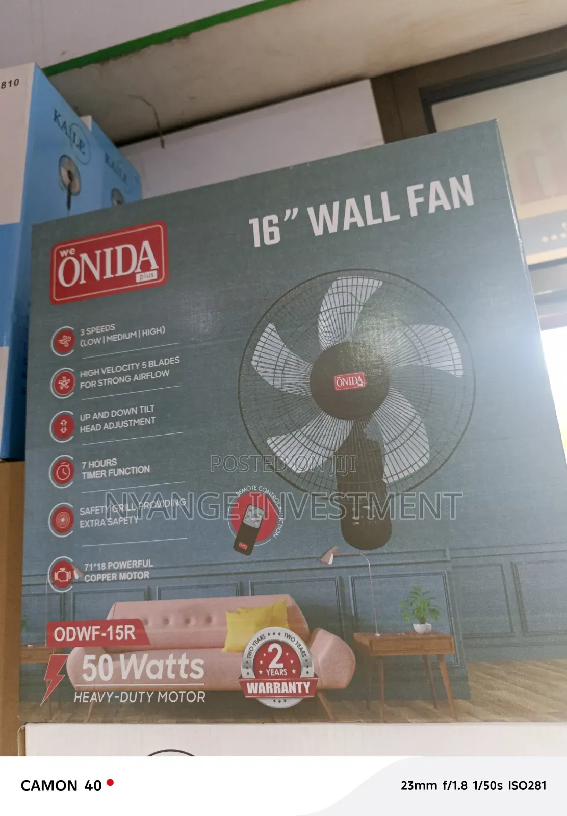 Onida Wall Fan With Remote