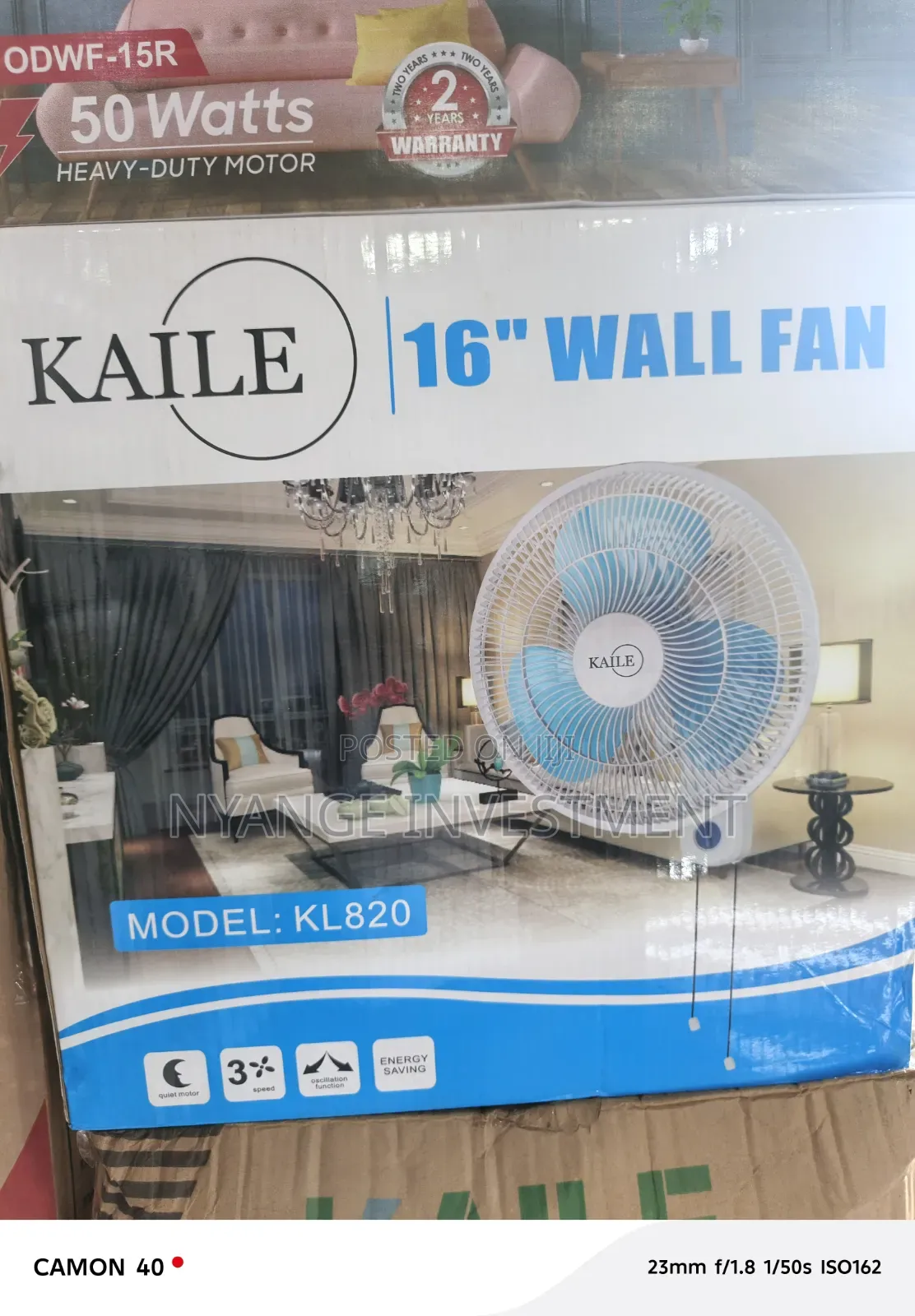 Wall Fan Kaile 16 Inches.