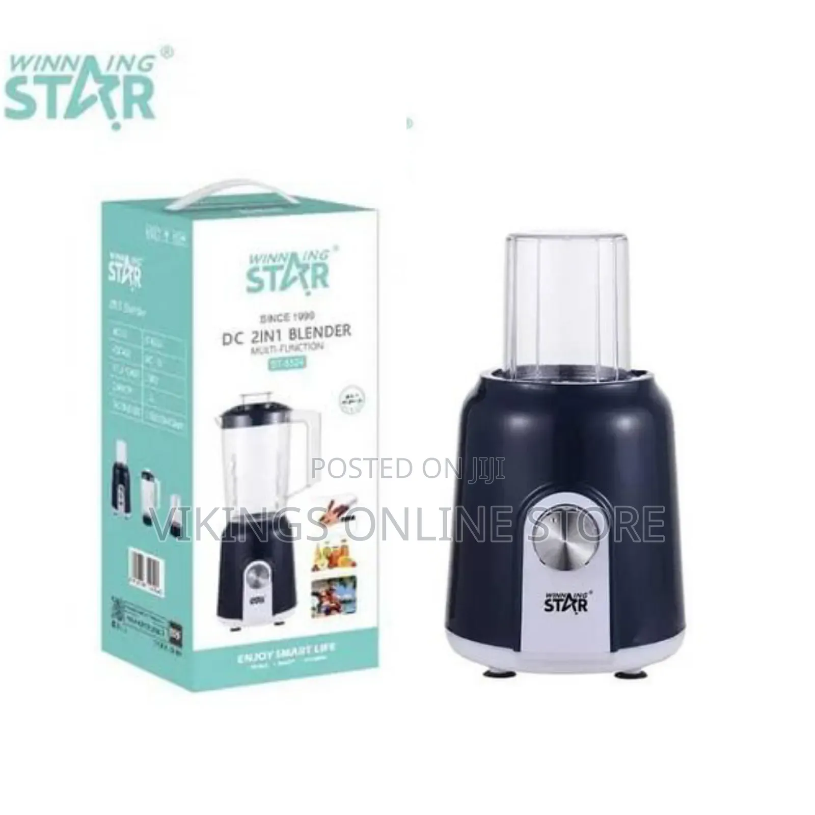 ST-5524  2-in-1 Portable DC Power Blender and Grinder 1.5-Liter Jar