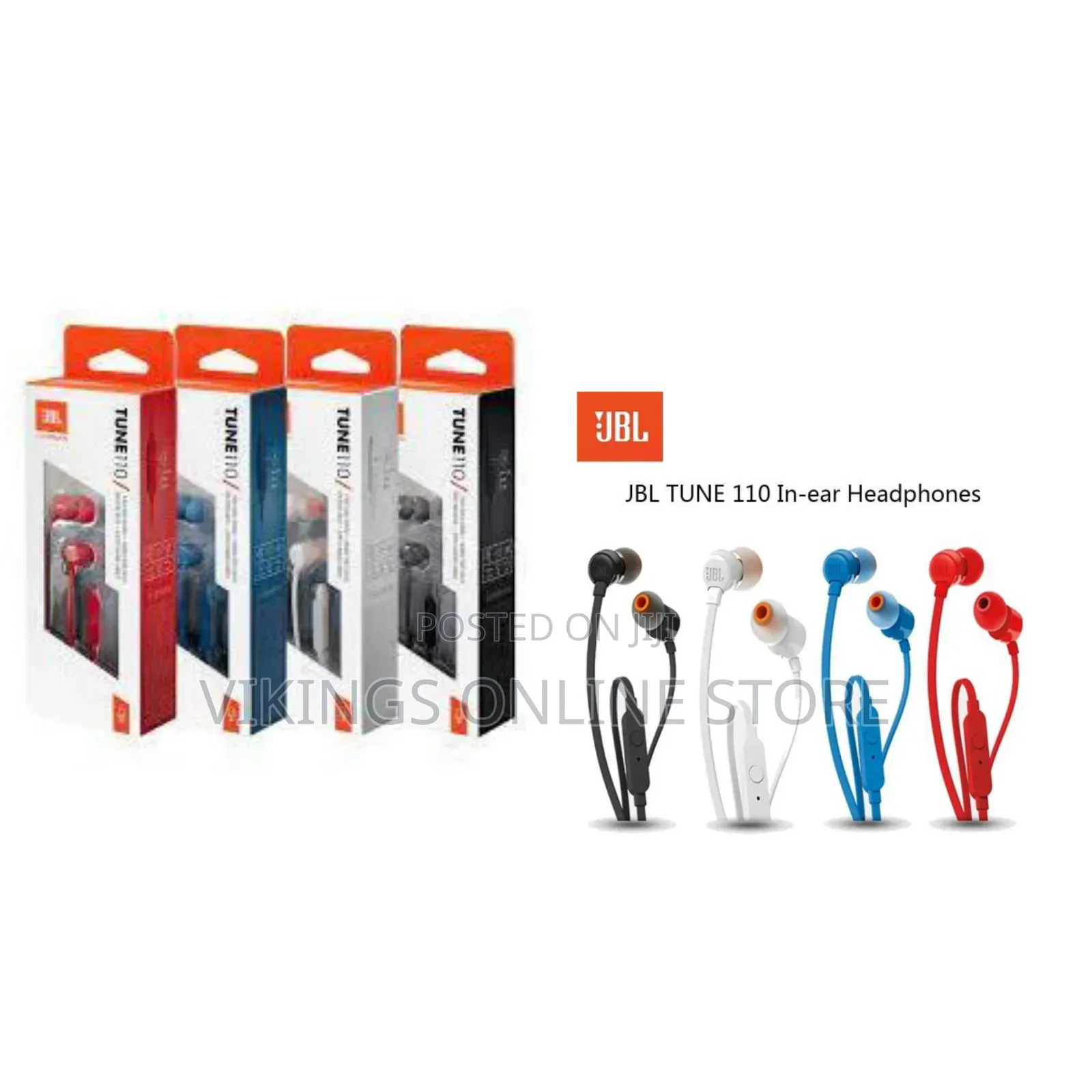 JBL Tune 110 (T110) Wired in-Ear Headphones
