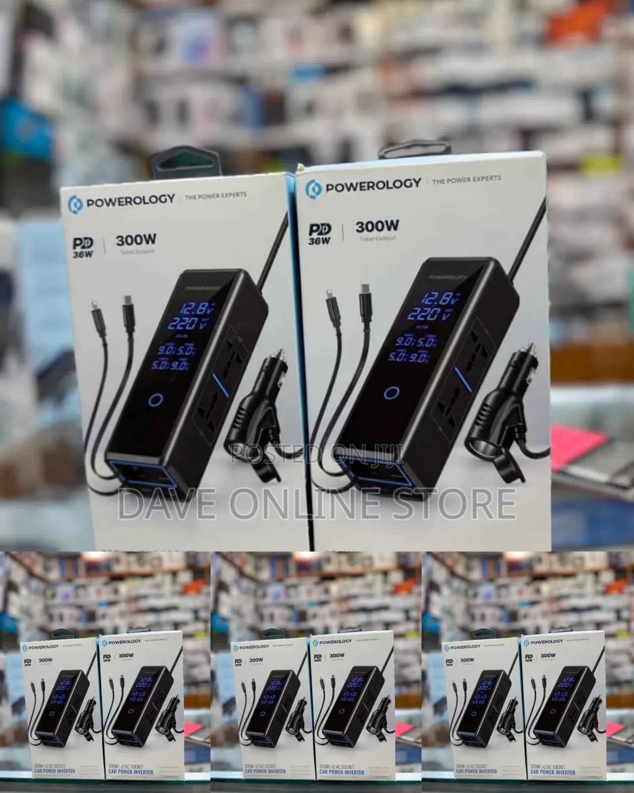 Powerology 300W X2 AC Socket Car Power Inverter