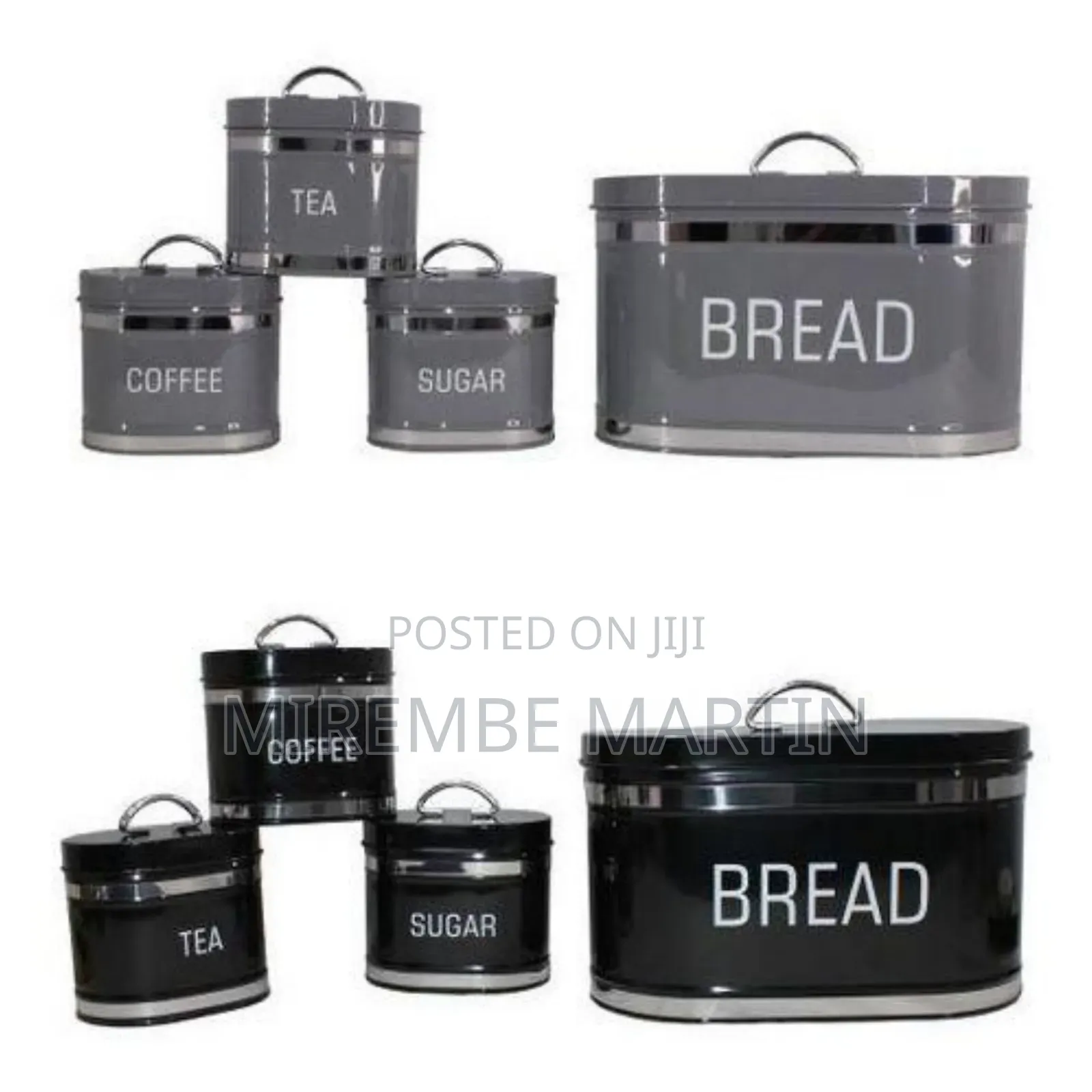 Set of 4 Stylish Kitchen Canisters