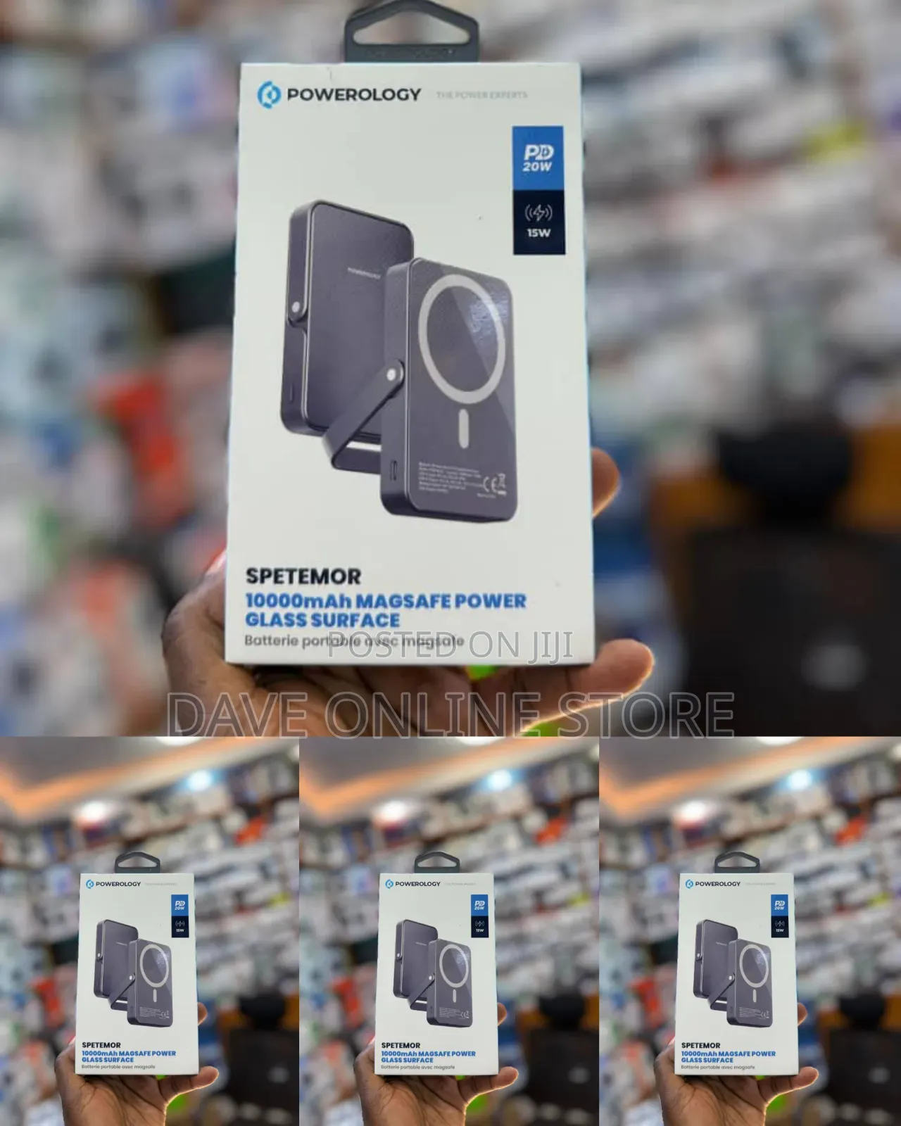 Powerology Spetemor 10000mAh MagSafe Glass Surface Power Bank