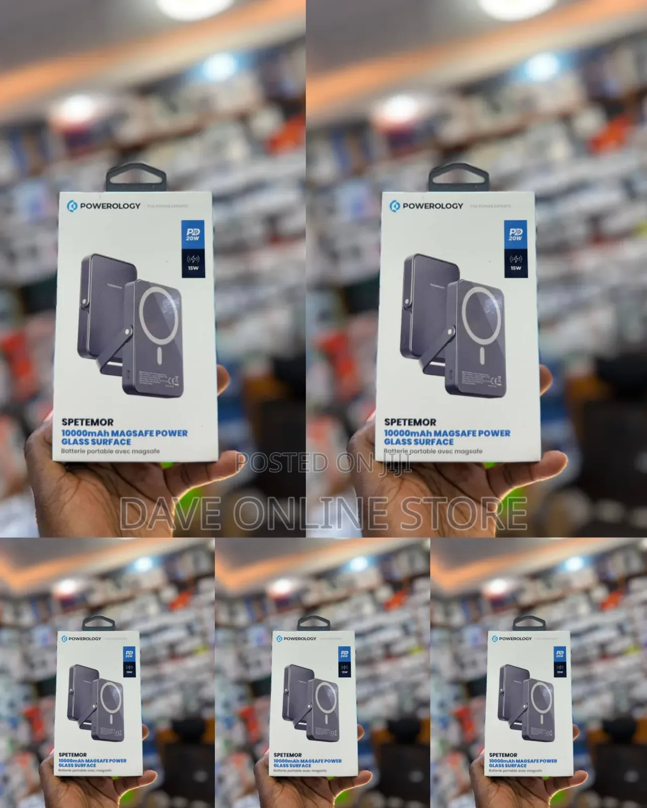Powerology Spetemor 10000mAh MagSafe Glass Surface Power Bank