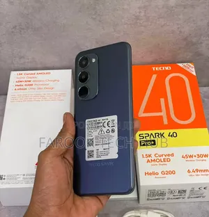 New Tecno Spark 40 Pro+ 256 GB Black