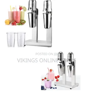 Commercial Double-Head Stainless Steel Milkshake Maker and Drink Mixer