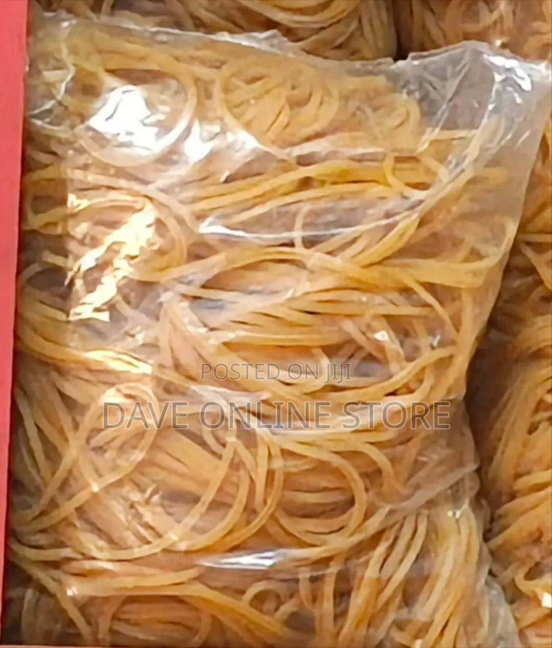 Bulk Package of Yellow, Natural Elastic Rubber Bands