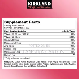 Calcium Citrate, Magnesium & Zinc