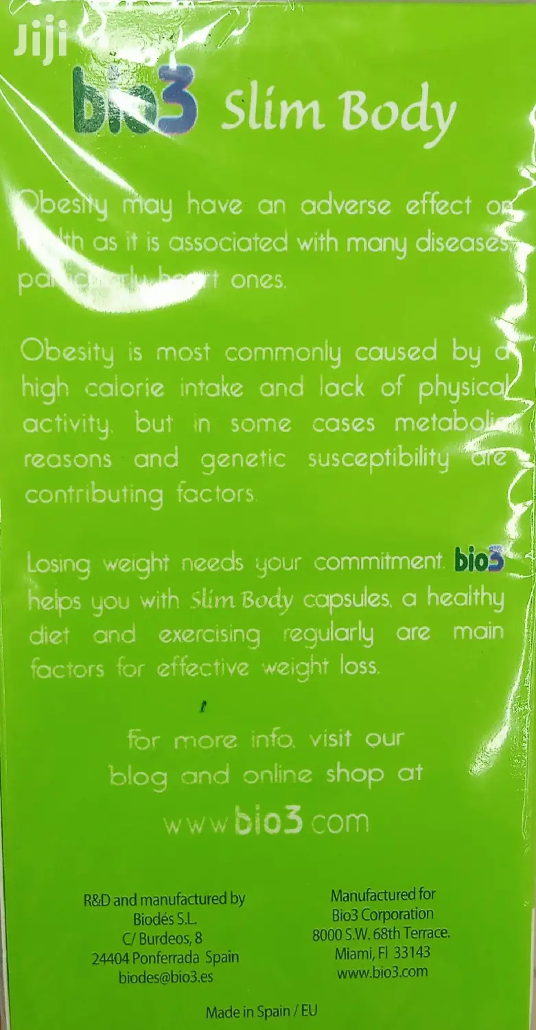 Spain Bio3 Slim Body Capsules Slimcaps 80pc
