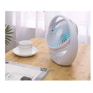 A Generic Modern Portable USB Rechargeable Desk Fan With an Adjustable