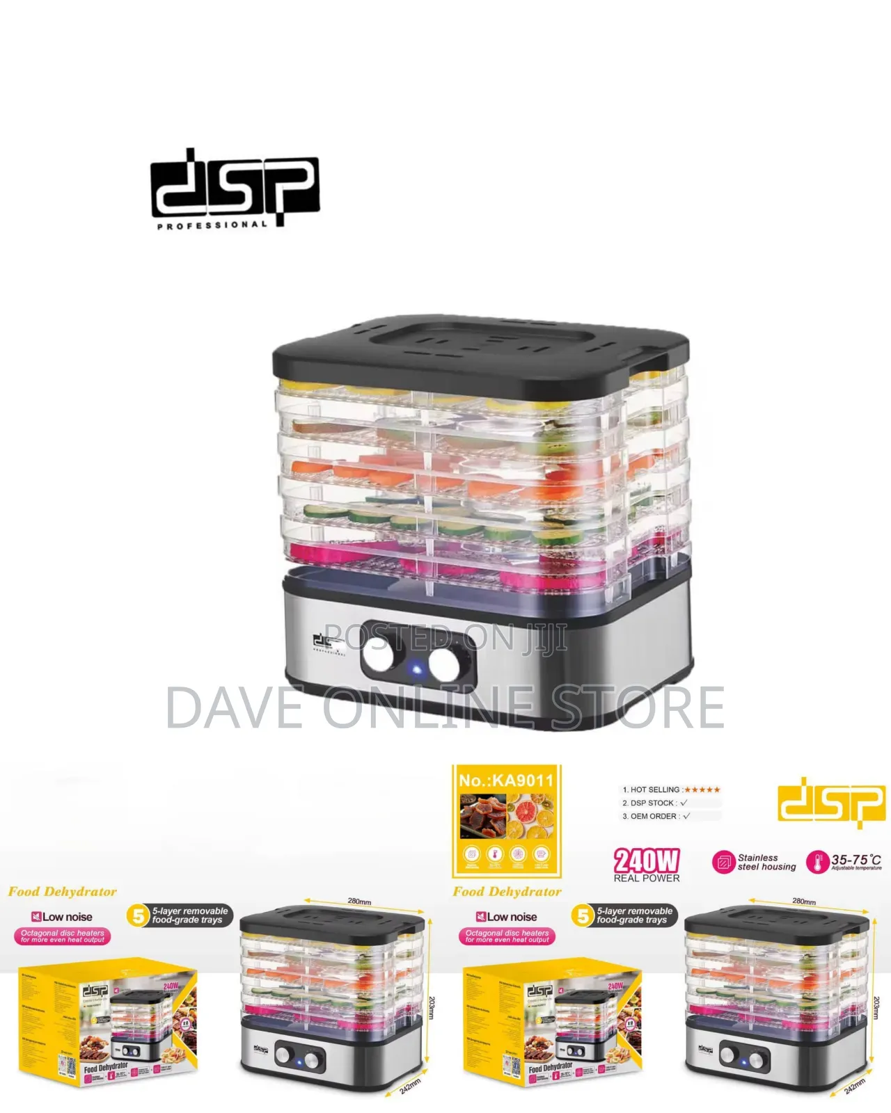 DSP 5-Tray Electric Food Dehydrator