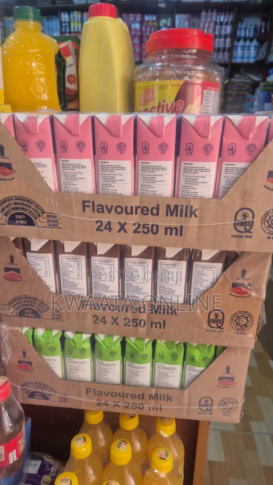 24 Pack Fresh Dairy Flavored Milk 250ml Strawberry,Vanilla & Chocolate