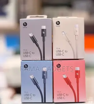 Beats 1.5 M USB-C to USB-C Woven Cable in Bolt Black.