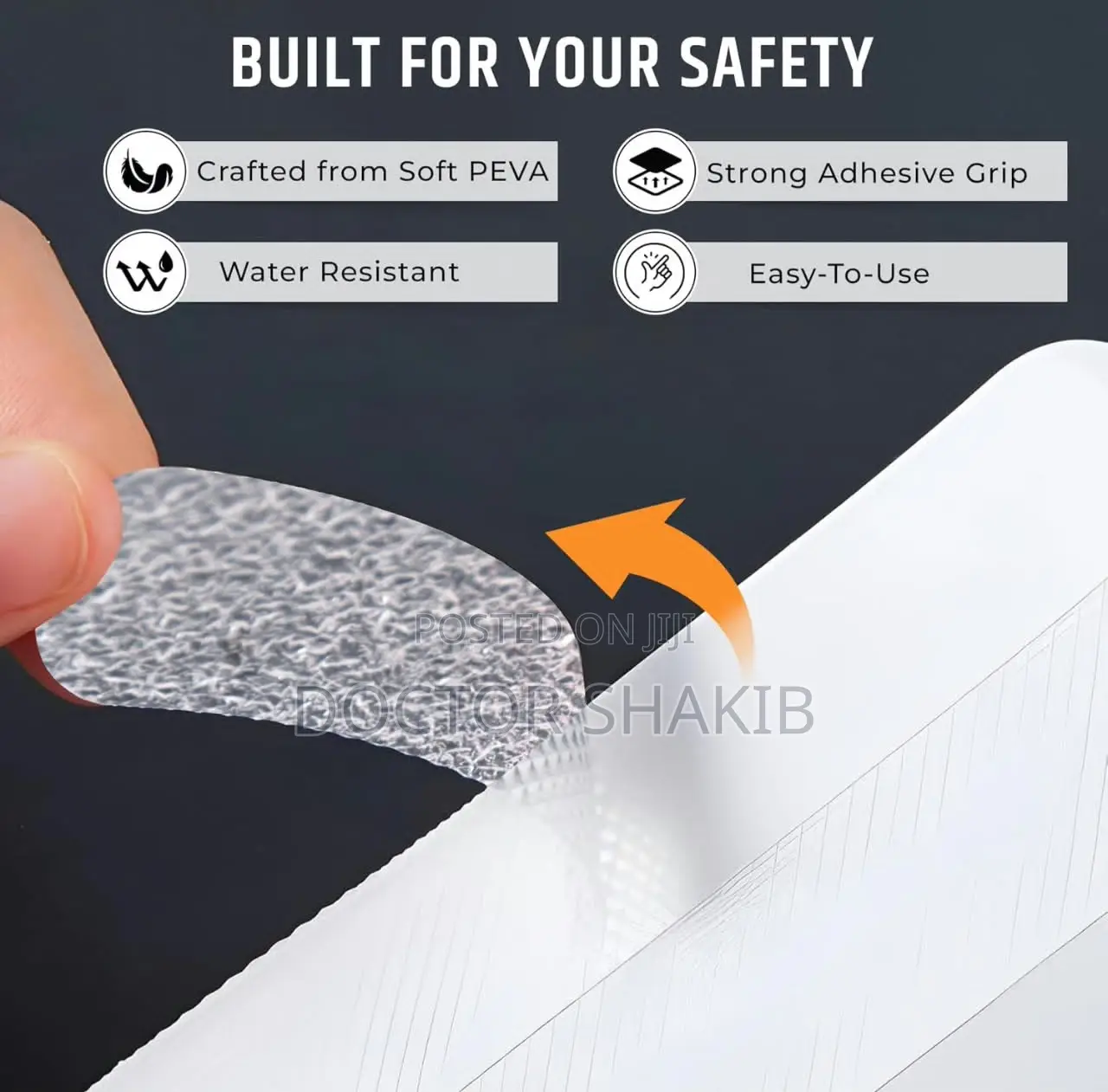 12pcs Robustt Anti-Slip Tape Patches for Bathroomes