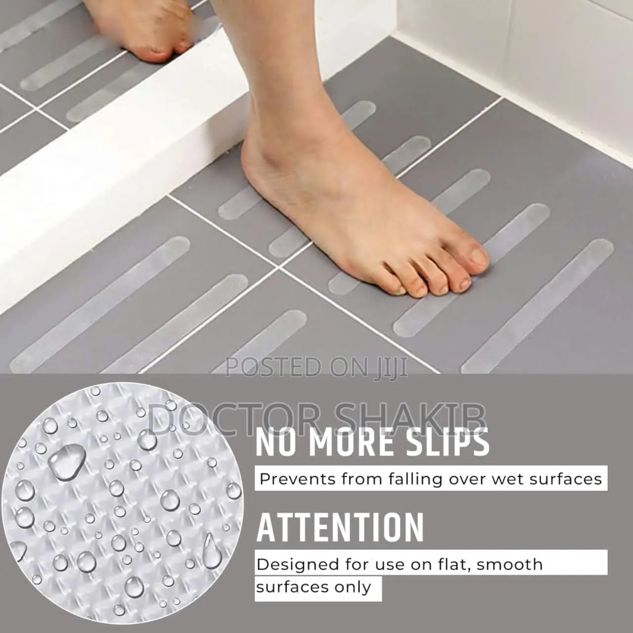 12pcs Robustt Anti-Slip Tape Patches for Bathroomes