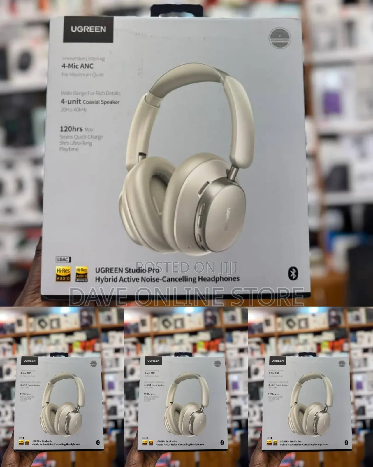 Ugreen Studio Pro Active Noise-Cancelling Wireless Over-Ear Headphones