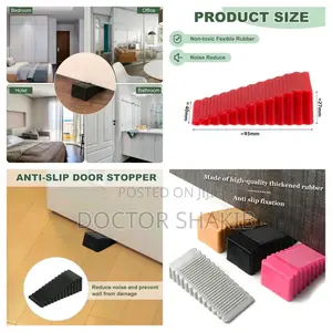 1Pcs Pink Silicone Door Stopper