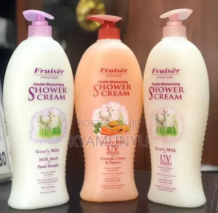 Fruiser Double Moisturizing Shower Cream.